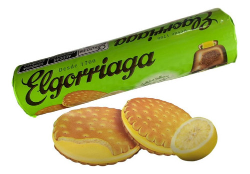 Biscoito Elgorriaga Limão Com Recheio Importado Espanha 500g