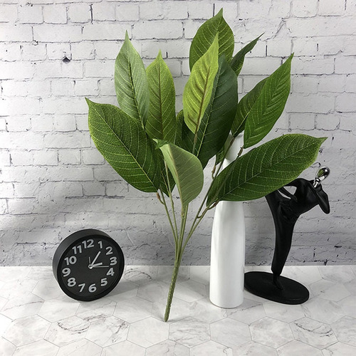 Imagen 5 de 7 de Ramo Planta Artificial Para Decorar Hoja Larga 50cm