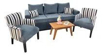 Comprar Juego Living Sillón 3 Cpos + 2 Sillas Materas C\u002F Apoya Brazo