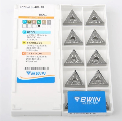 Inserto Metal Duro Tnmg 160404 Bwin (para Aluminio) X10un