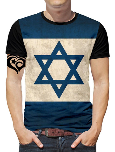 Camiseta Bandeira Israel Masculina Jerusalem Blusa