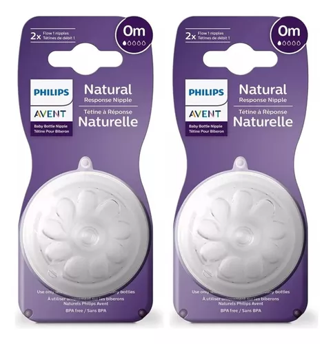 Avent Tetina Natural Response Flujo Recien Nacido 4 Mamilas