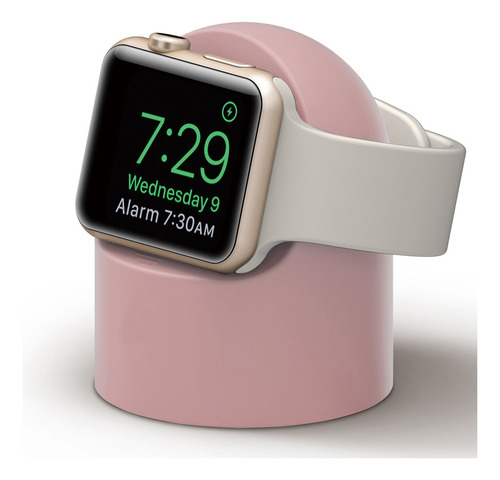 D1 Base Para Reloj Rosa De Silicona, Cargador Y Almacenamiento