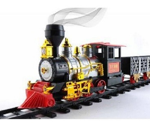 Imagen 2 de 6 de Tren Motorizado Luces Sonido Efecto Humo 18 Piezas, Bestoys
