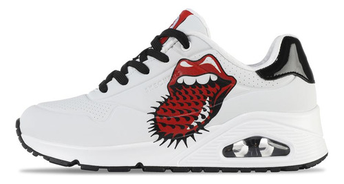 Tenis Skechers Uno X Rolling Stones Mujer 177965wbk