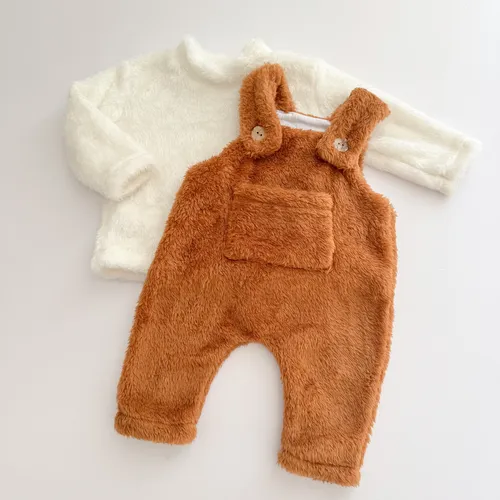 Conjunto Invierno Bebe Jumper Enterito + Batita De Plush 