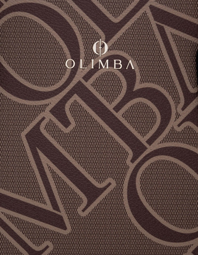 Bolsa Satchel Olimba Con Logo Casual 9789 Marrón Claro Lisa Oro