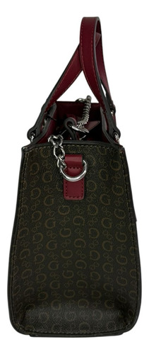 Guess Factory Sv890469-cra Top Zip Adultos Terracota Cafe Con Logos Y Detalles Vino Níquel Terracota