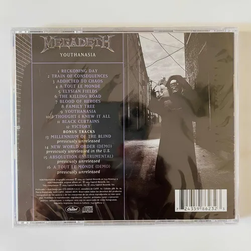 Megadeth - Youthanasia Cd Nuevo