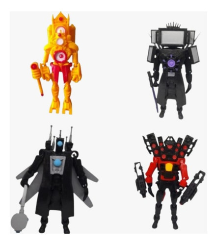 Pack Juguetes Articulados Skibidi Toilet Con Titan Clokman