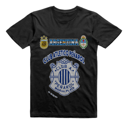 Remera Infantil Negra Peñarol De Mar Del Plata