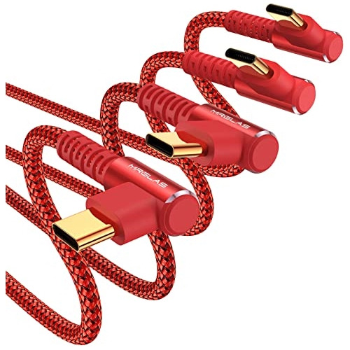 Cables De Datos Usb C Paquete De 4 Color Rojo