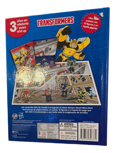 Libro De Cuentos + 10 Muñecos + Muñeco 40cm Transformers (Usado)