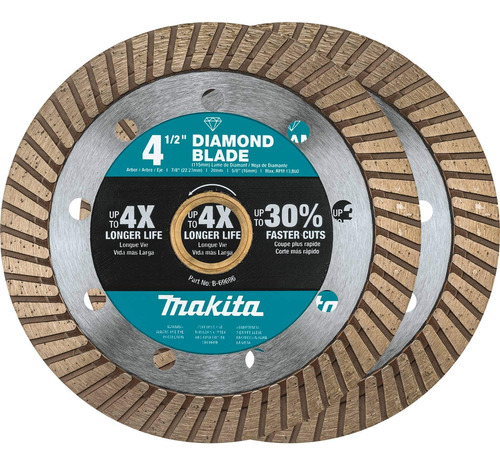 Makita Hoja Diamante Turbo Proposito General Pk