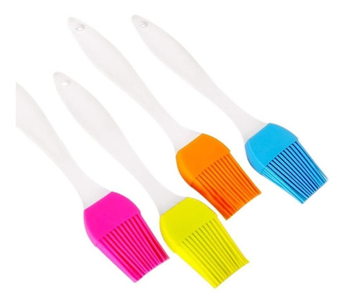 Imagen 3 de 5 de Set Pincel Y Espátula Silicona Repostería Cocina