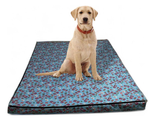 Colchoneta Premium Extra Grande Para Mascota Color Azul