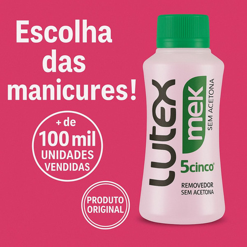 Kit 3 Remov. Profissional Lutex Mek 100ml A Queridinha Top