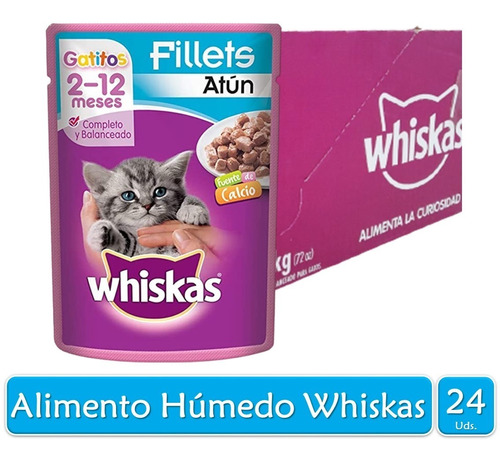 Whiskas Alimento Húmedo Gatitos 85g X24 Sobres