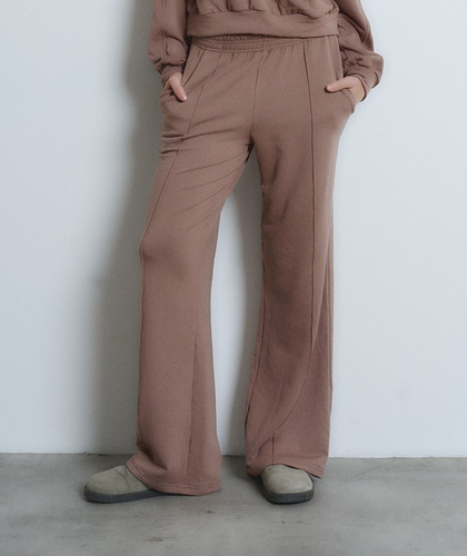 Pantalón Palazzo Mujer Maitry Jeans Wide Leg Terry Jogger