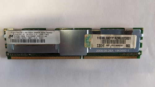 Memoria Servidor Ibm 39m5781 512mb Dimm Pc2 5300 Ddr2 (Usado)