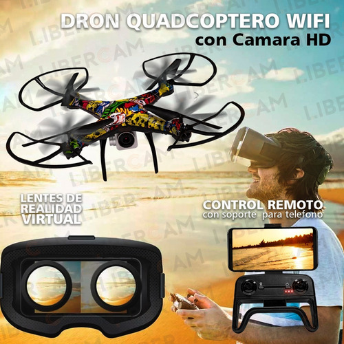 Drone Camara Hd Wifi Control Lente De Realidad Virtual Graba