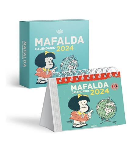 Libro Mafalda 2024 Calendario Caja Turqueza - Quino