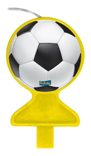 Vela Bola De Futebol Para Bolo - Aniversário E Festa