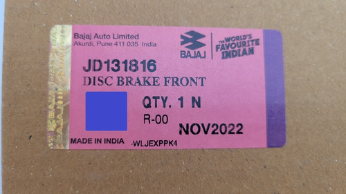 Disco Delantero Bajaj Pulsar 125, Pulsar 135 Ls Original