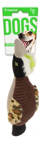 Pato Marrón Peluche Gris Chifle Juguete Perros Mascotas 50cm