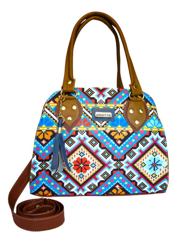 Bolsos Artesanal Yute Premium Amayya Modelo Ivvana Azul