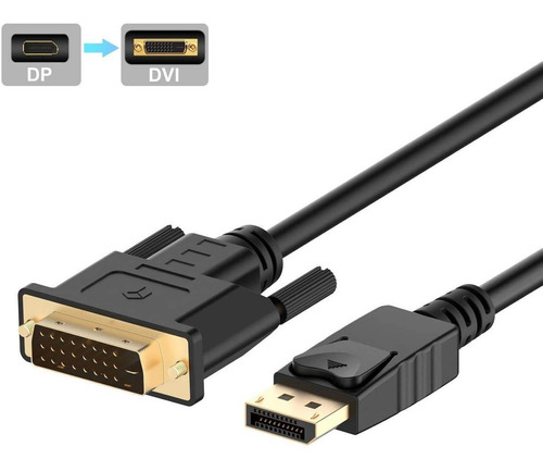 Cable Rankie Displayport A Dvi De 3m Chapado En Oro Negro