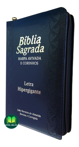 Bíblia Sagrada Letra Hipergigante Harpa Corinhos 