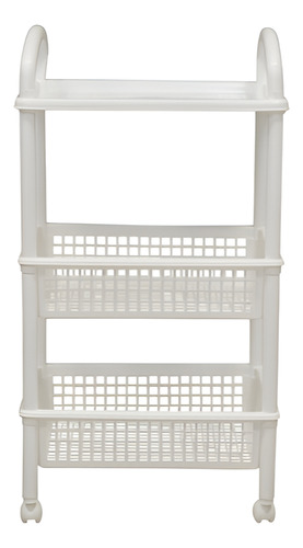 Carrito Organizador Italhome Multiusos Con 3 Cestas Blanco