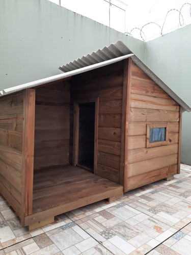Casa De Cachorro De Madeira Tamanho Grande