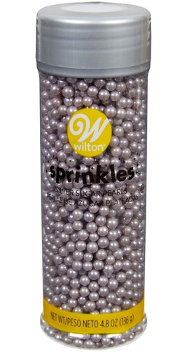 Sprinkles Perlas De Azucar Plateadas Wilton