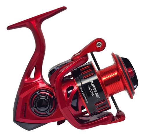 Reel Frontal Caster Supreme 4008 Variada Río Mar 8 Rulemanes Color Rojo