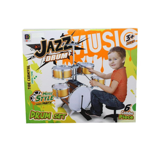 Set Bateria Gra Musical 5 Tambores Música Niños Jazz 661-883