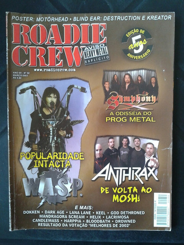 Revista Roadie Crew Edição De Aniversário 5 Anos