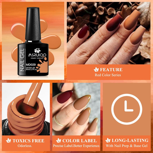 Juego De Esmaltes De Uñas De 12 Colores Para Otoño E Inviern