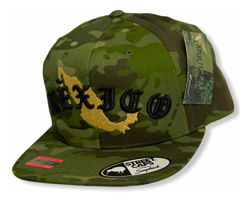 Gorra Yupoong República Mexicana Oro Mexico Multicam Verde