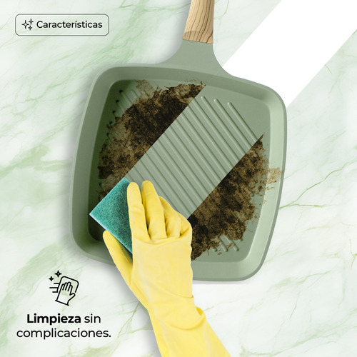 Sartén Grill Jade Antiadherente 27 Cm Mango Suave Al Tacto