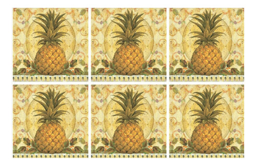 Pempernel Golden Coasters Juego De 6, 4 X 4, Respaldo De De