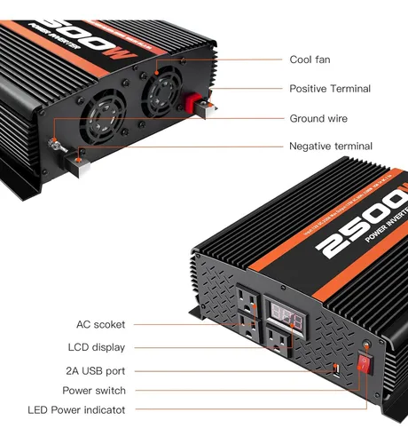 2500 Watt Inverter 2500w Inverter 12v To 110v /120v Inv...