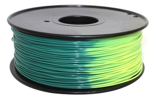 Rollo Pla 3mm 1kg Cambia C/calor - Verde Azul/verde Amarillo