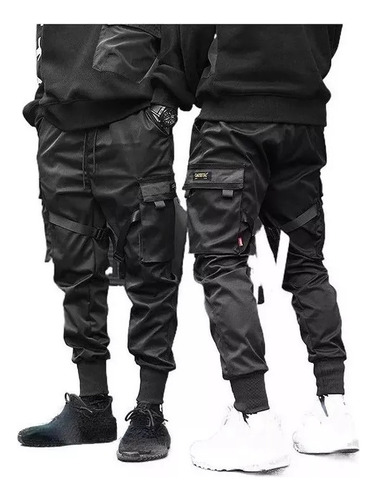 Pantalones Cargo Estilo Harén Casual Hip Hop Para Hombre