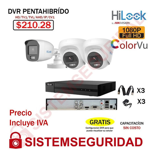 Imagen 2 de 10 de Kit 2 6 16 Camaras Seguridad Vigilancia Quito 1080 Colorvu H