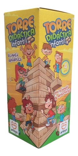 Juego Yenga Torre Didactica Infantil 39 Pz Artoys De Jretro