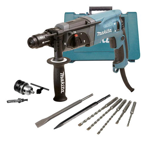 Martelete Makita Hr2470 Azul Com 800w De Potência 110v