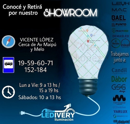 Imagen 5 de 6 de Aplique Ext. Pared Piso Led Sason C/ Visera Candil Negro
