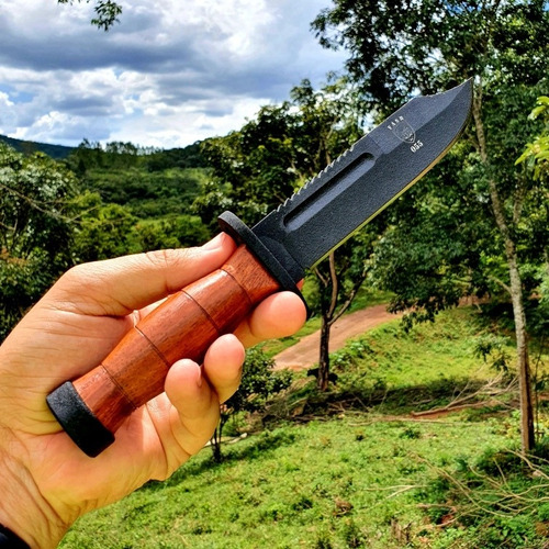 Imagem 6 de 10 de Faca Caçador Fasb (releitura Imbel) Com Bainha De Couro